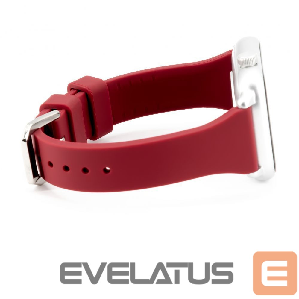 Strap Connect 20mm T-buckle Silicone Loop Watch Strap (130mm M/L) Plum