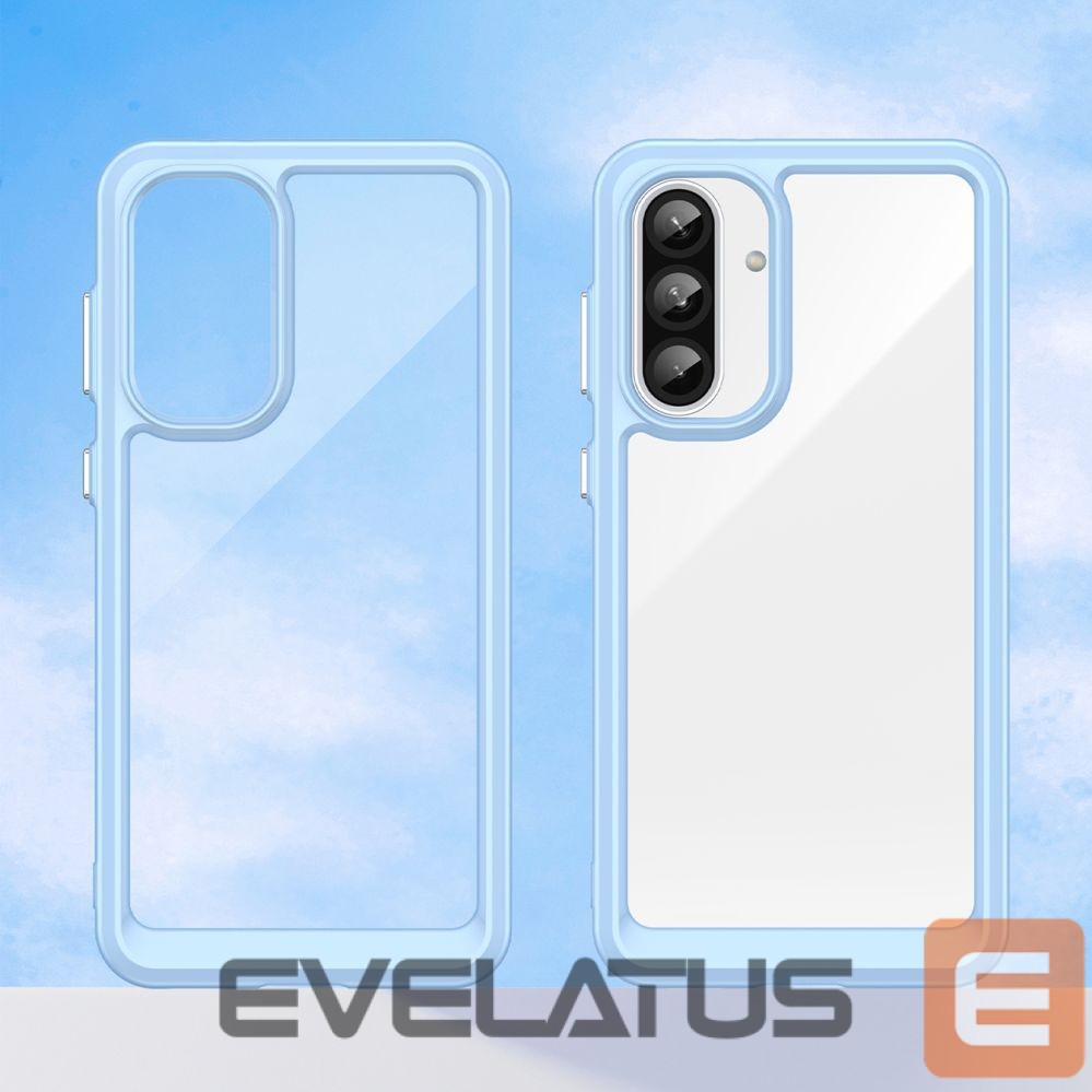 Nugarėlės dėklai Hurtel Outer Space Case for Samsung Galaxy A56 Cover with Flexible Frame - Blue