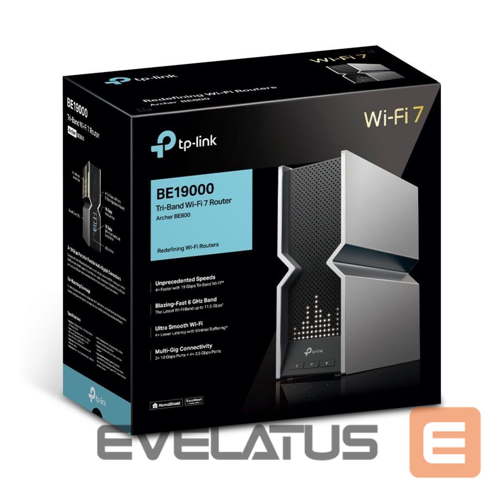 Ruuterid TP-Link WRL ROUTER 19000MBPS WI-FI 7/TRI-BAND ARCHER BE800