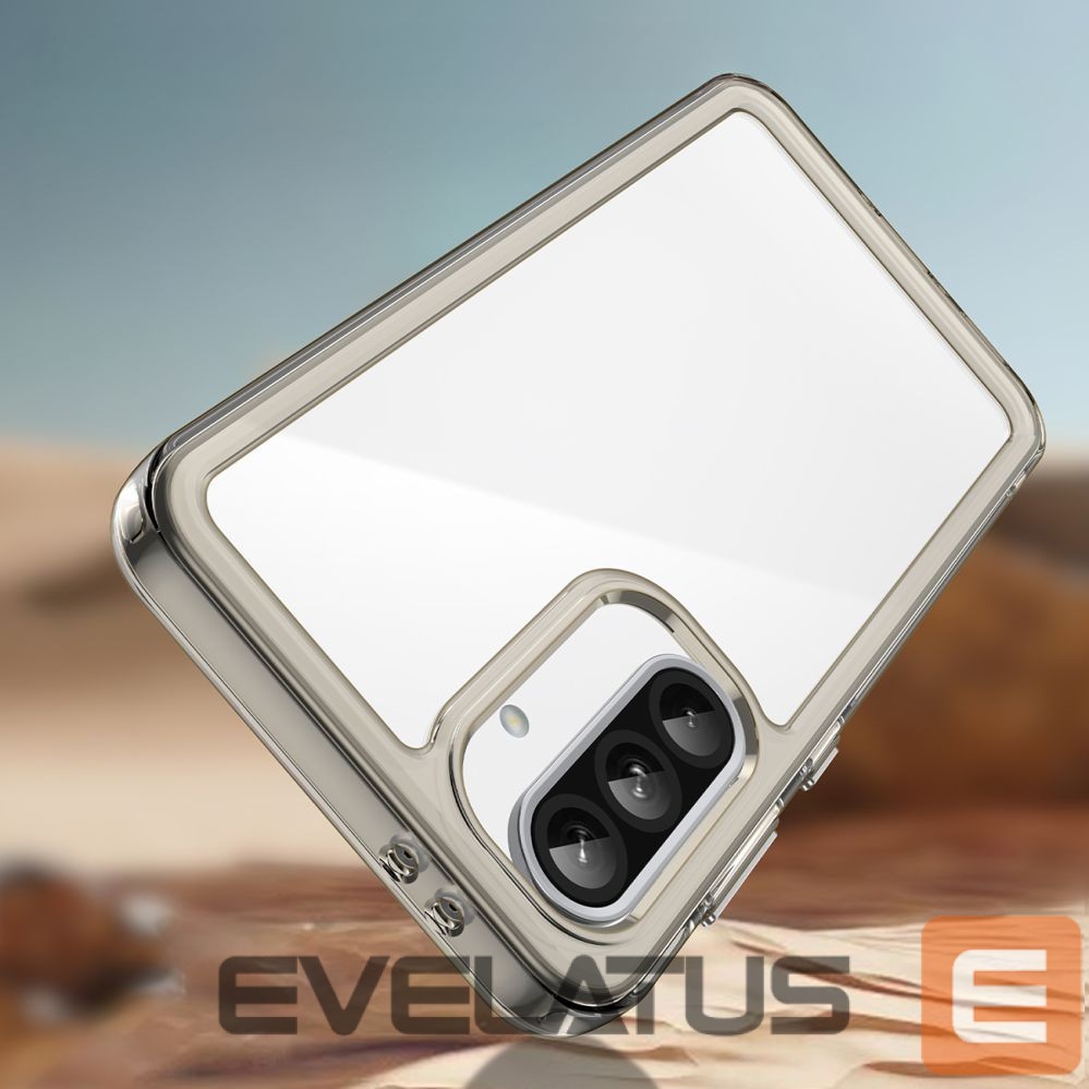 Tagakaaned Hurtel Outer Space Case for Samsung Galaxy A26 Cover with Flexible Frame - Semi-Transparent, Black