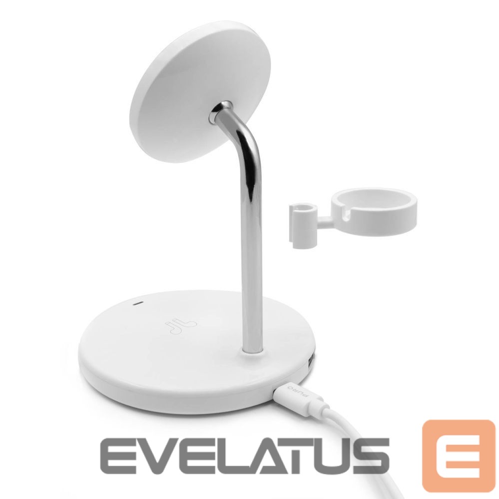 Adaptrid Puro Elektrik Puro Mag Station 3 in 1 Inductive Charger with Stand - White