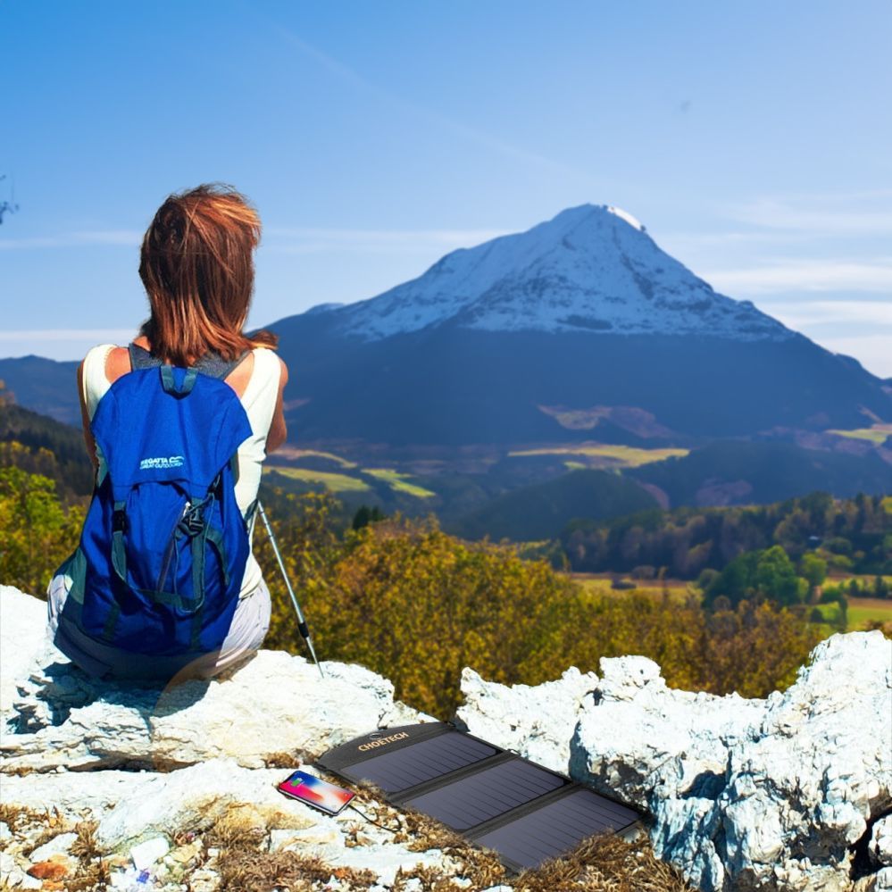 Laadija Choetech Choetech SC001 solar foldable charger 19W 2x USB-A - black