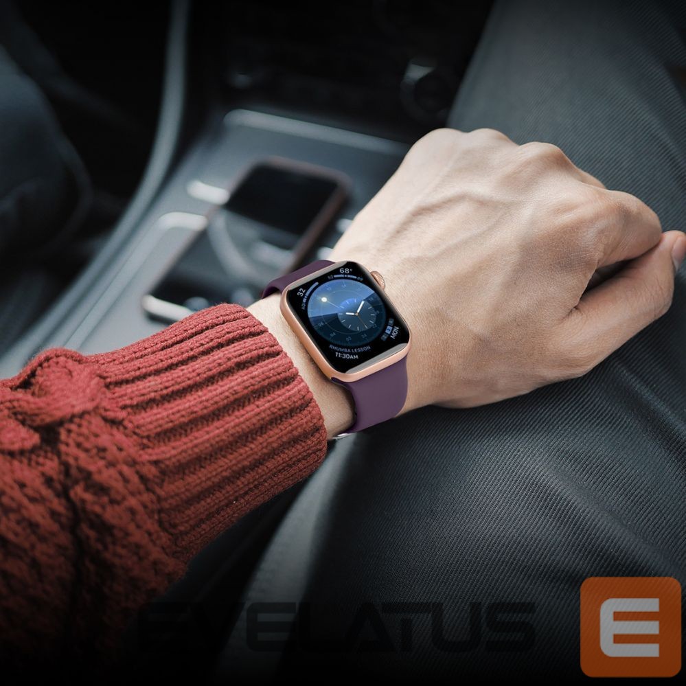 Rihm Hurtel Silicone Strap APS for Apple Watch 38/40/41mm Strap Watch Bracelet - Black