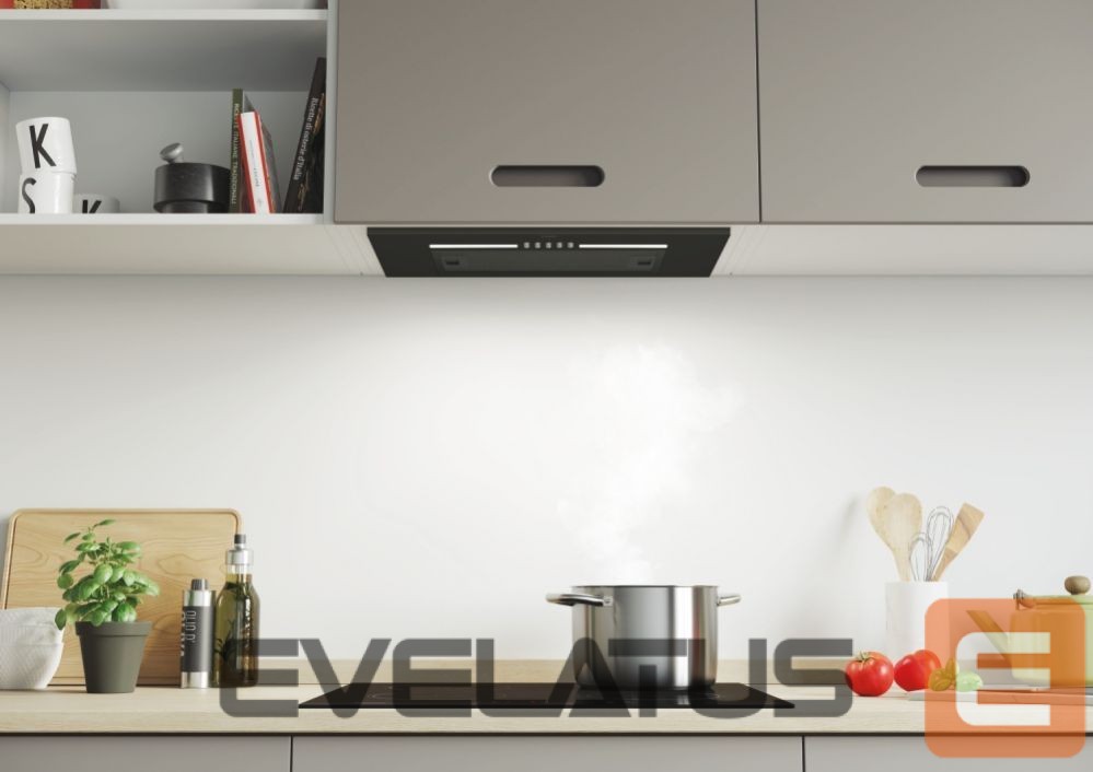 Integreeritav õhupuhasti Candy CPY5MBG Hood, C, Built-in, Width 52 cm, Extraction power 298 m³/h, Mechanical control, Black Glass