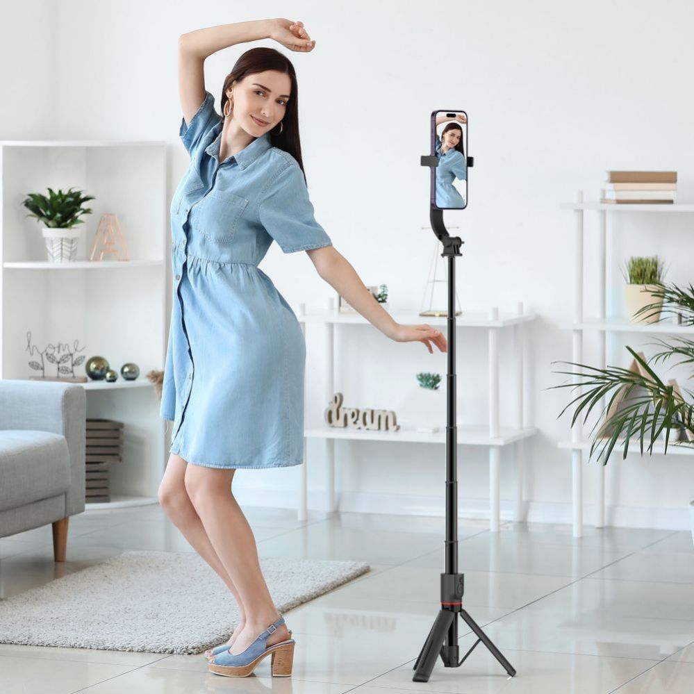 Camera accessory Tech-Protect Tech-Protect L04S Bluetooth Selfie Stick with Tripod up to 95cm and 360 Head - Black