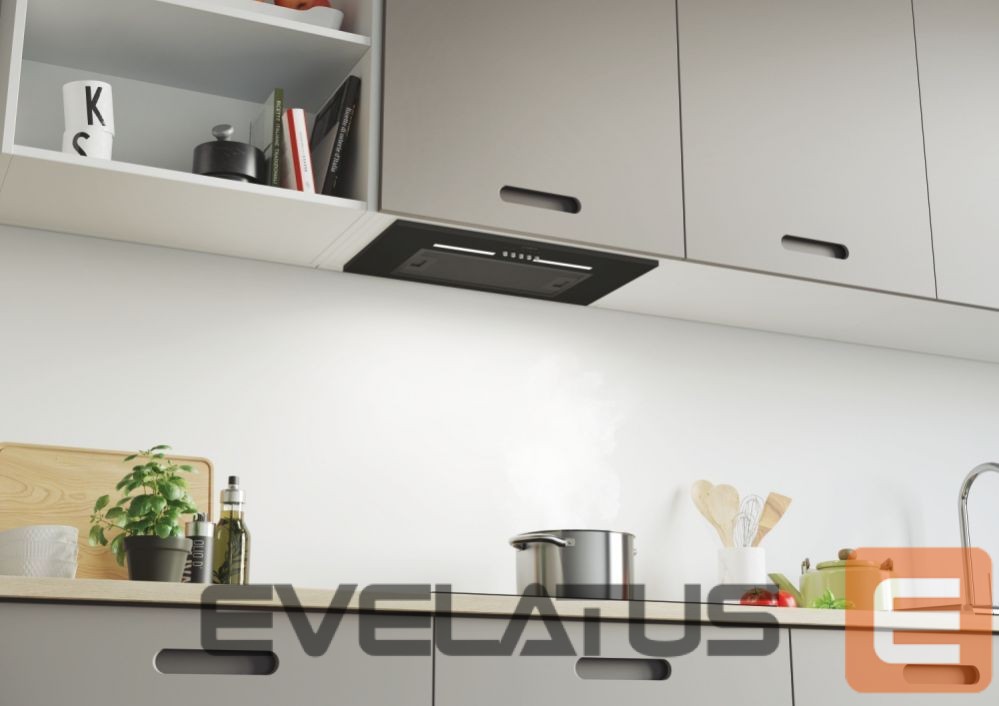 Integreeritav õhupuhasti Candy CPY5MBG Hood, C, Built-in, Width 52 cm, Extraction power 298 m³/h, Mechanical control, Black Glass