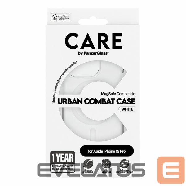 Tagakaaned Panzer Glass CARE by PanzerGlass Urban Combat Case MagSafe for iPhone 15 Pro - White