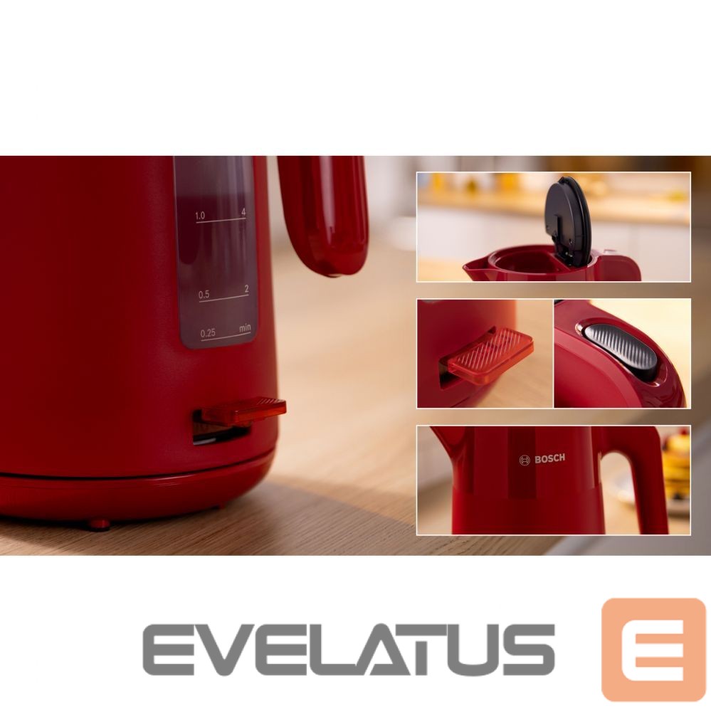 Veekeetja Bosch Kettle | TWK2M164 MyMoment | Electric | 2400 W | 1.7 L | Plastic | 360° rotational base | Red