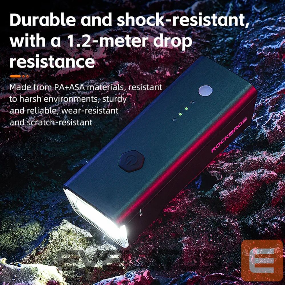 Bicycle accessory Rockbros Rockbros 24510003001 Front Bike Light 260 lm + USB-C - USB-A Cable - Black