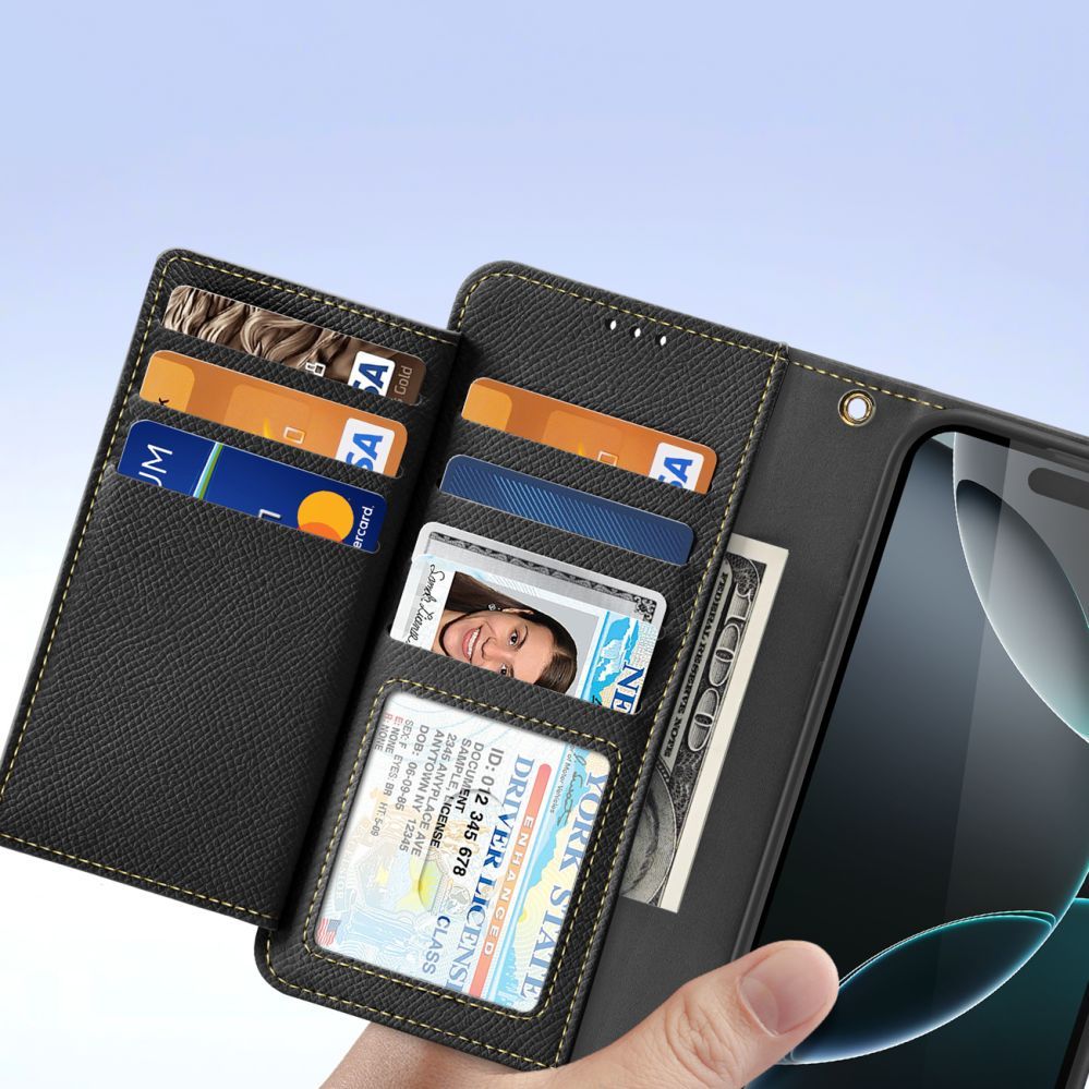 Back panel cover Dux Ducis Dux Ducis Lawa Leather Case for iPhone 16 Pro Max - Black