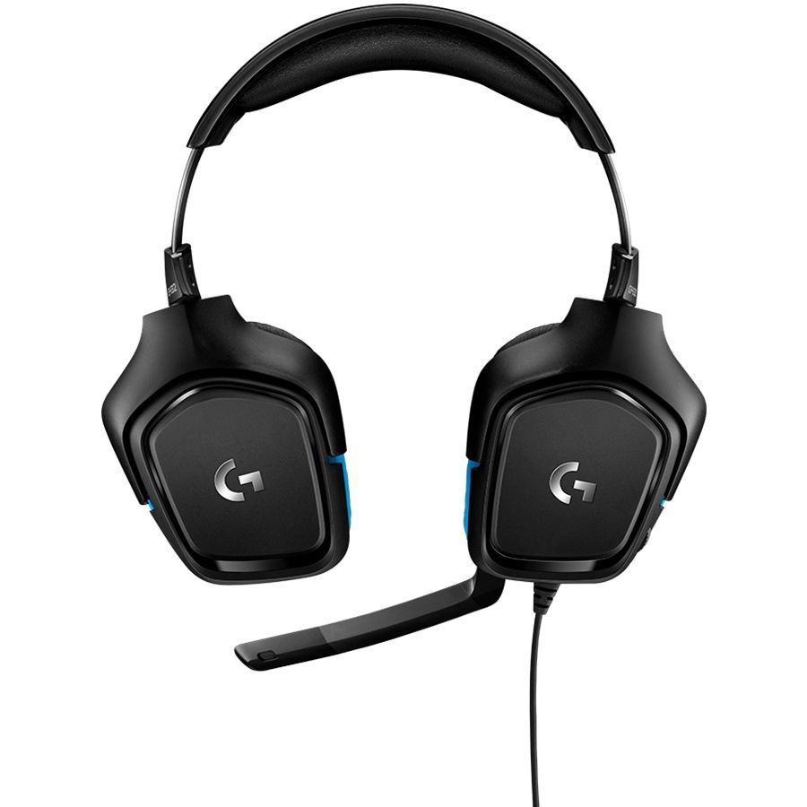 Headphone with microphone Logitech LOGITECH G432 Wired Gaming Headset 7.1 - LEATHERETTE - BLACK/BLUE - USB