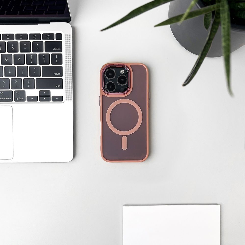 Tagakaaned Wozinsky Wozinsky Glitter Case with Mag Safe for Samsung Galaxy S25 - Pink with Glitter