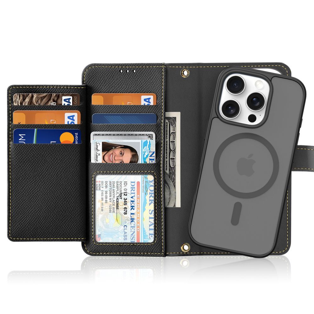 Back panel cover Dux Ducis Dux Ducis Lawa Leather Case for iPhone 16 Pro Max - Black