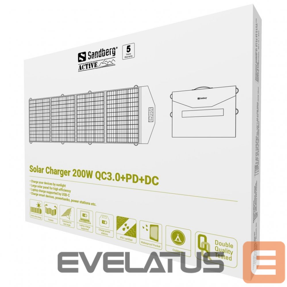 Cables and wires Sandberg SANDBERG Solar Charger 200W QC3.0+PD+DC