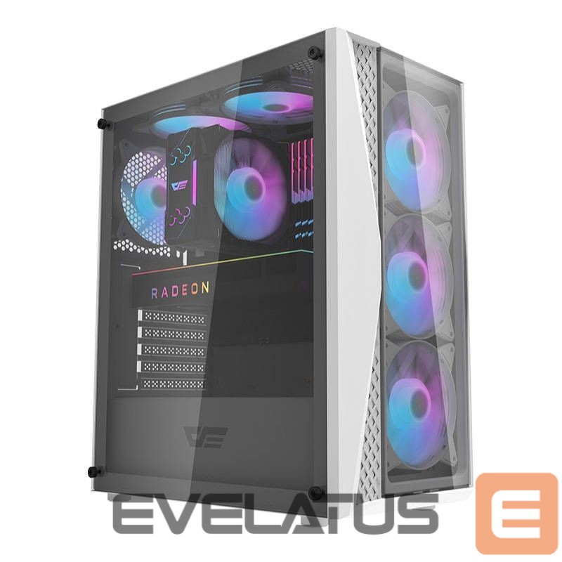 Cooler Darkflash Darkflash DK352 Plus computer case + 4 fans (black and white)