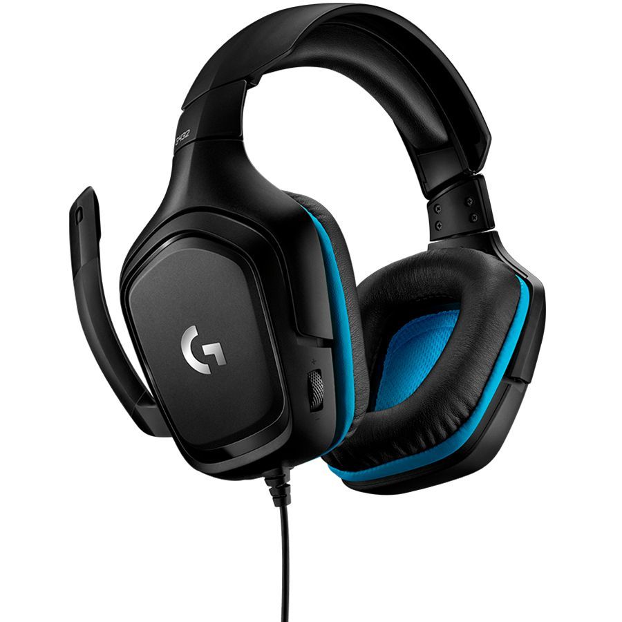 Headphone with microphone Logitech LOGITECH G432 Wired Gaming Headset 7.1 - LEATHERETTE - BLACK/BLUE - USB