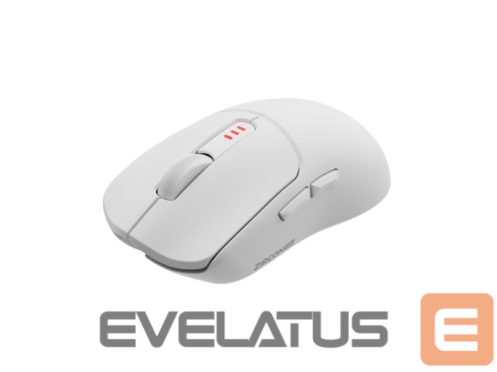 Computer mouse Genesis Zircon 500 | Wireless/Wired | Gaming Mouse | 2.4 GHz, Bluetooth, USB | White