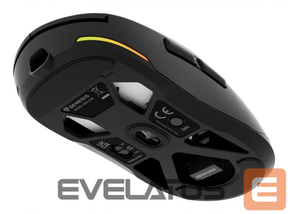 Computer mouse Genesis Gaming Mouse | Zircon 660 | Wired/Wireless | 2.4 GHz, Bluetooth, USB | Black