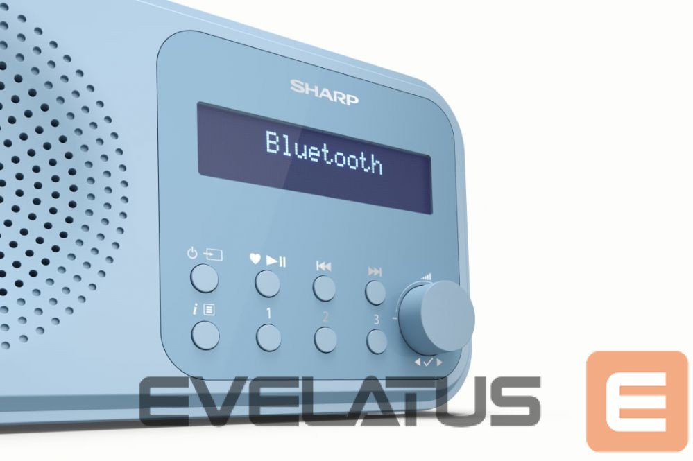 Arvutikõlarid Sharp DR-P420(BL) Tokyo Portable Digital Radio, FM/DAB/DAB+, Bluetooth 5.0, USB or Battery Powered, Blue