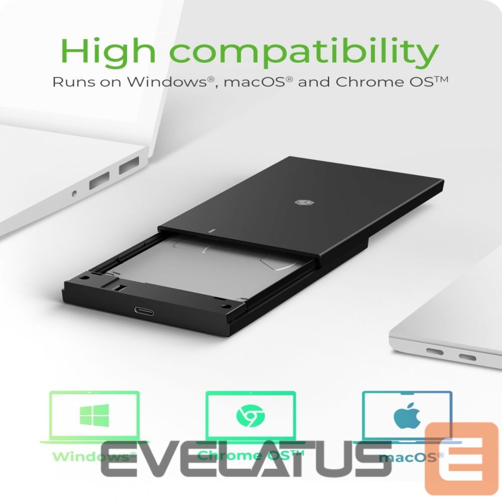 Kõvaketta korpus Raidsonic ICY BOX IB-200T-C3 Enclosure for 1x SSD/HHD with USB 3.2 Gen 1 Type-A/Type-C combi-cable