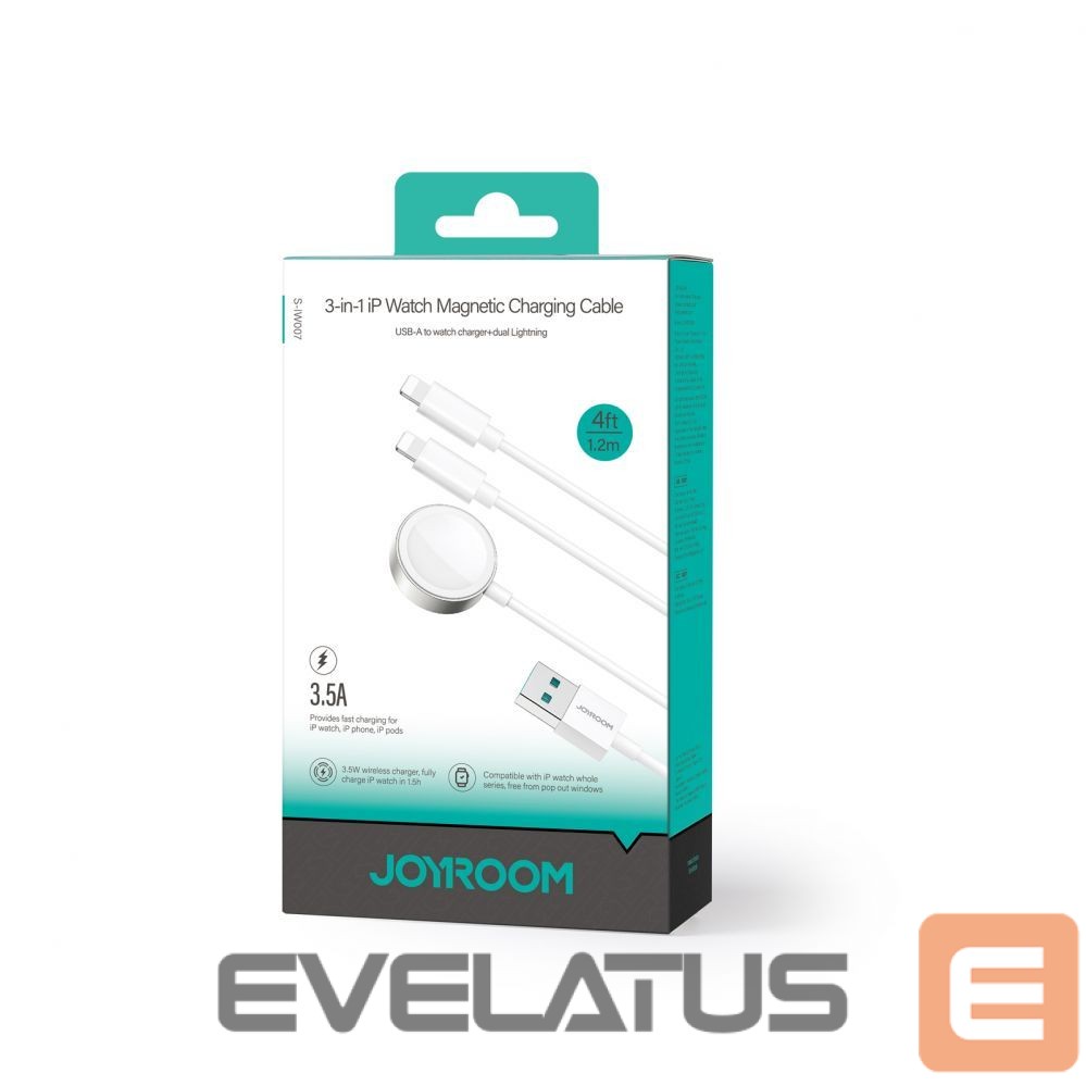 Strap Joyroom Joyroom S-IW007 3-in-1 cable USB-A magnetic charger - Lightning 1.2m - white