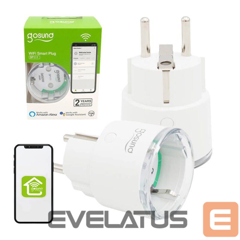Smart device Gosund Smart plug WiFi Gosund SP111 3680W 16A, Tuya 2-pack