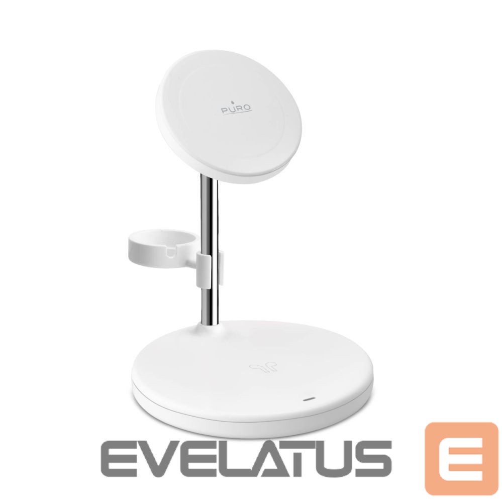 Adaptrid Puro Elektrik Puro Mag Station 3 in 1 Inductive Charger with Stand - White