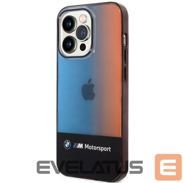 Back panel cover BMW BMW Half Tricolor Case for iPhone 14 Pro Max 6.7" - Black