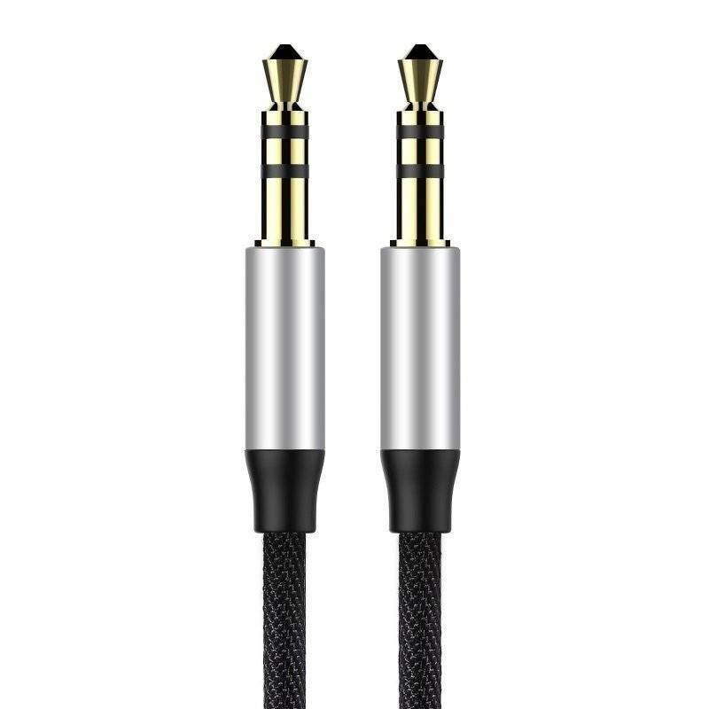 Converter Baseus Baseus Yiven Audio Cable mini jack 3,5mm AUX, 1m (Black+Silver)
