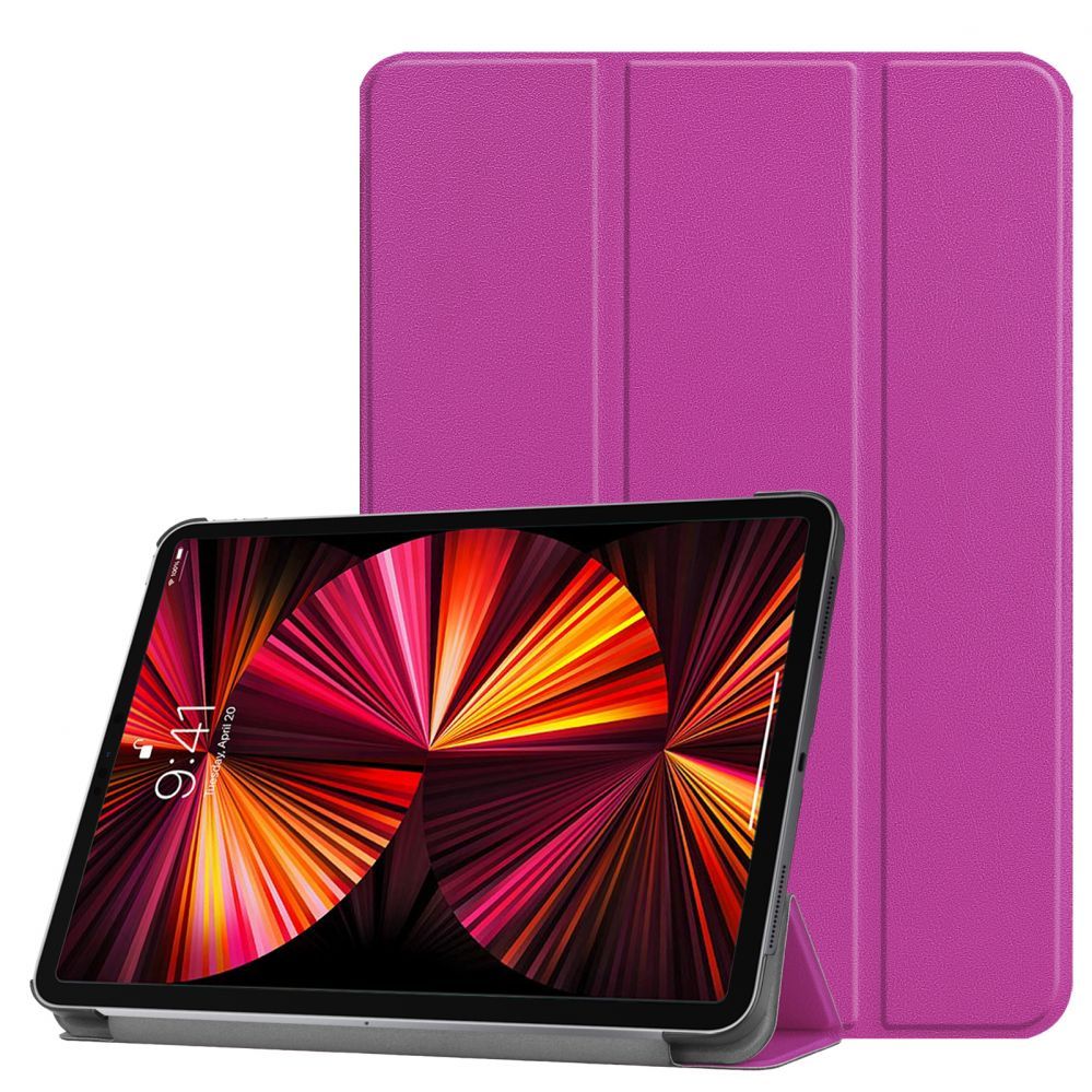 Kaaned iLike Redmi Pad 5 11 / Pad 5 Pro 11 Tri-Fold Eco-Leather Stand Case Purple