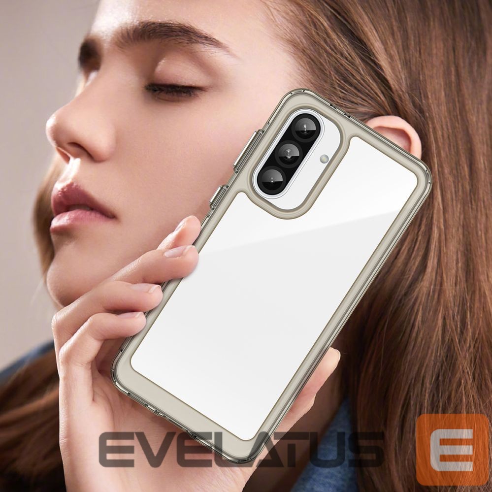 Tagakaaned Hurtel Outer Space Case for Samsung Galaxy A26 Cover with Flexible Frame - Semi-Transparent, Black