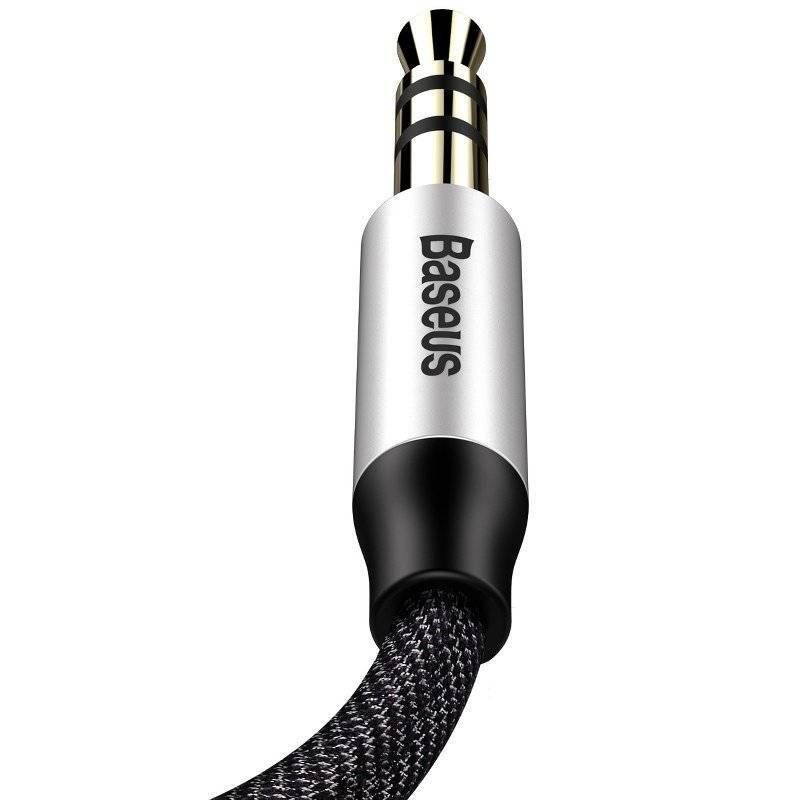 Converter Baseus Baseus Yiven Audio Cable mini jack 3,5mm AUX, 1m (Black+Silver)