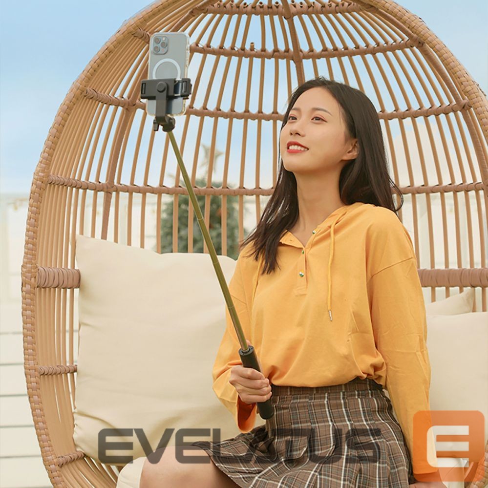 Camera accessory Hurtel Selfie stick WHS1Y telescopic tripod 1m with phone holder - black