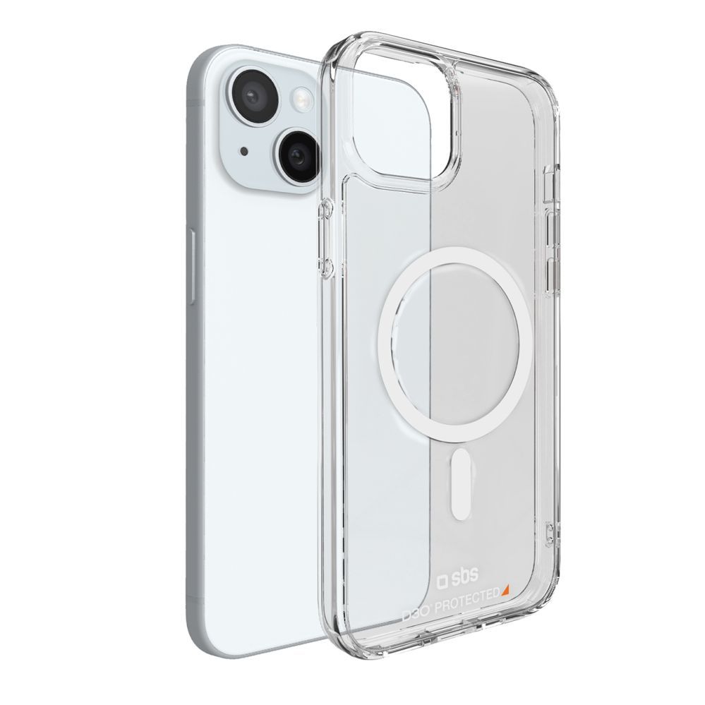 Back panel cover SBS SBS D3O MagSafe iPhone 15 Case - Clear