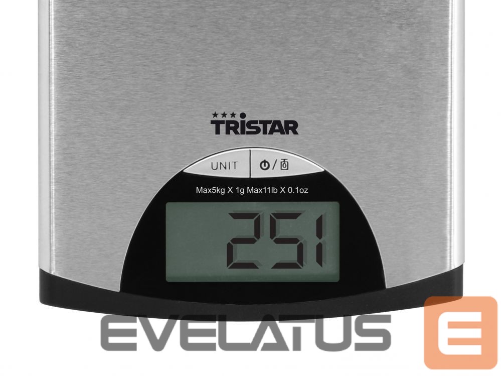 Kitchen scales Tristar Kitchen scale KW-2435 Maximum weight (capacity) 5 kg, Metallic