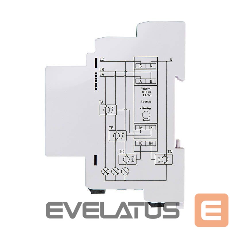 Nutikas seade Shelly 2-phase Energy Meter Shelly PRO 3EM 120A Wi-Fi