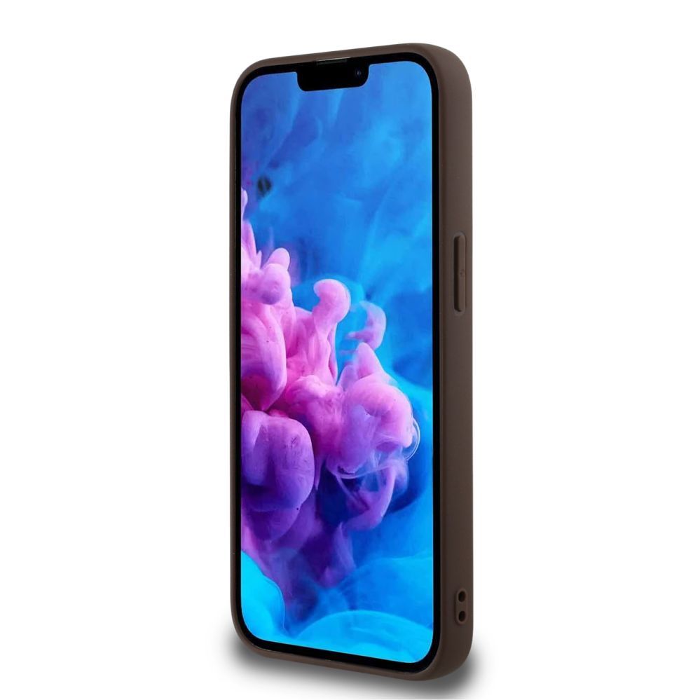 Tagakaaned Guess Guess PU 4G Peony case with MagSafe for iPhone 16e - brown