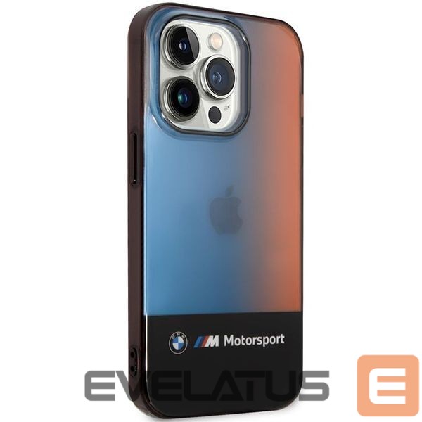 Back panel cover BMW BMW Half Tricolor Case for iPhone 14 Pro Max 6.7" - Black