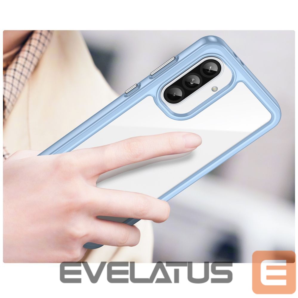 Nugarėlės dėklai Hurtel Outer Space Case for Samsung Galaxy A56 Cover with Flexible Frame - Blue