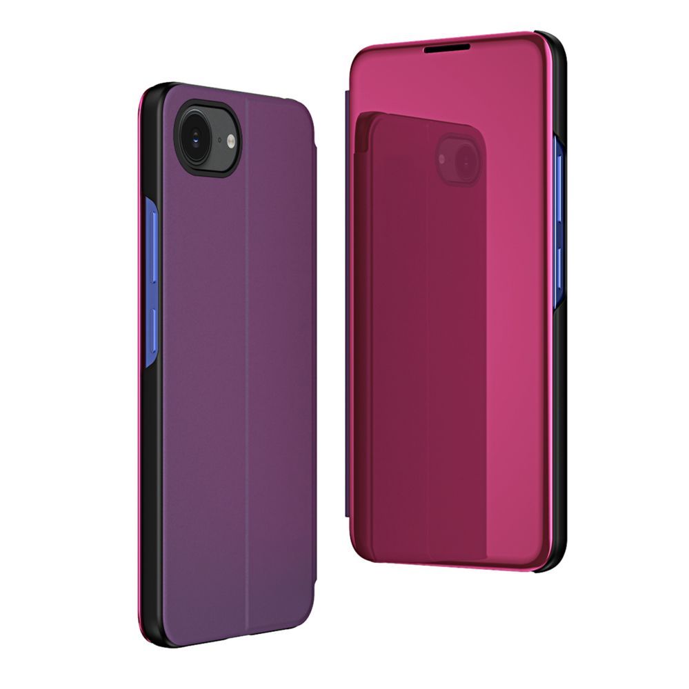Nugarėlės dėklai Hurtel Clear View Case for iPhone 16e Flip Cover - Pink