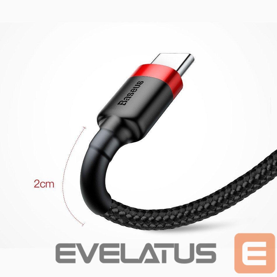 Kabelis Baseus Baseus Cafule Cable durable nylon cable USB / USB-C QC3.0 2A 3M red (CATKLF-U09)