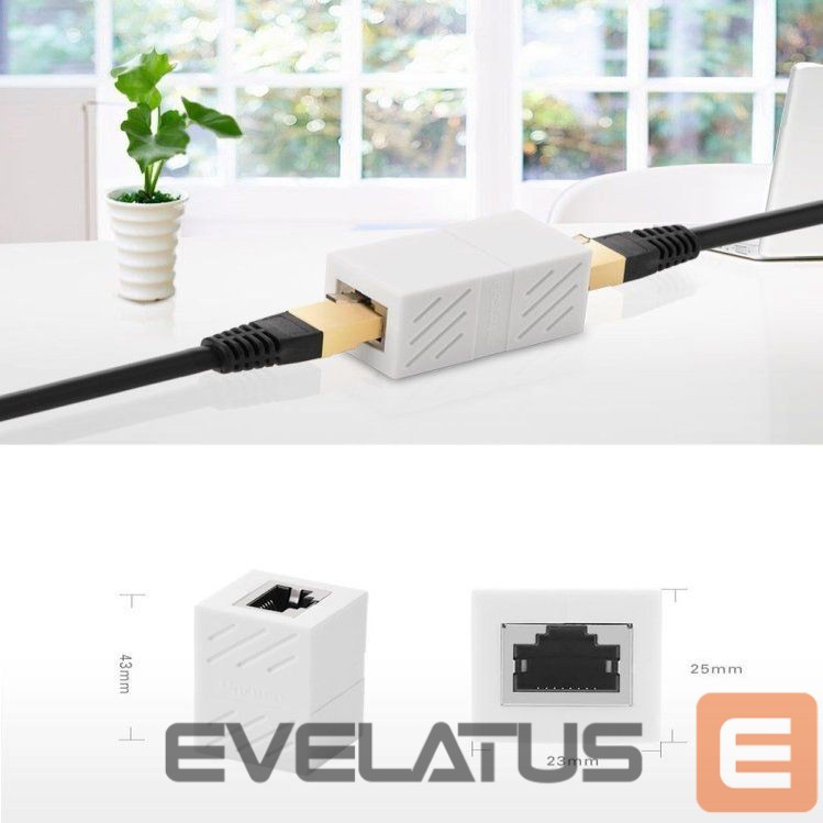 Üleminek Ugreen connector network cable connector network connector RJ45 white (NW114 20311) White