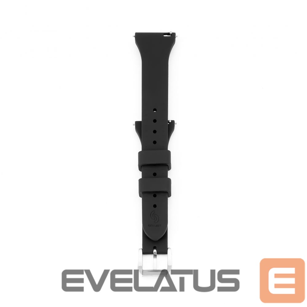 Rihm Connect 20mm T-buckle Silicone Loop Watch Strap (130mm M/L) Black