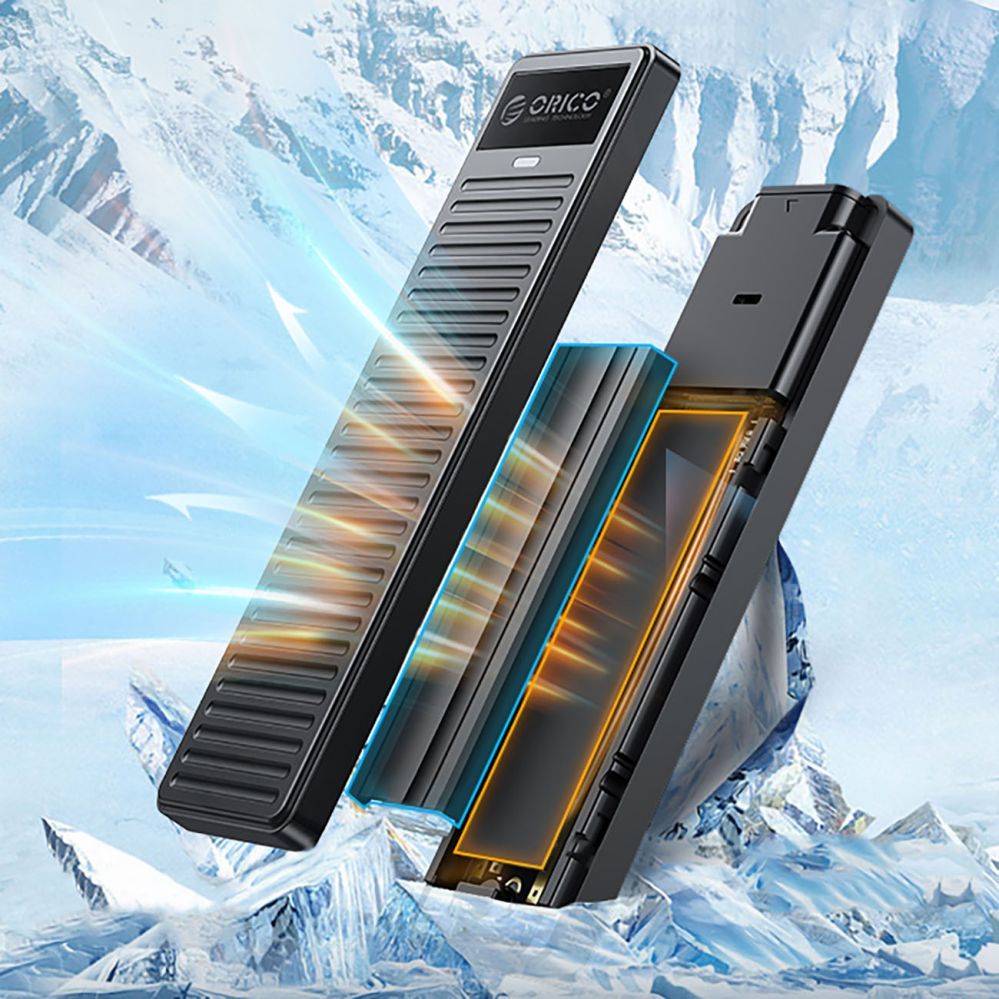 Other Computer Accessory Orico Orico DDM2-C3-G2 M.2 NVME USB-A USB-C 3.2 10Gb/s Disk Drive - Gray