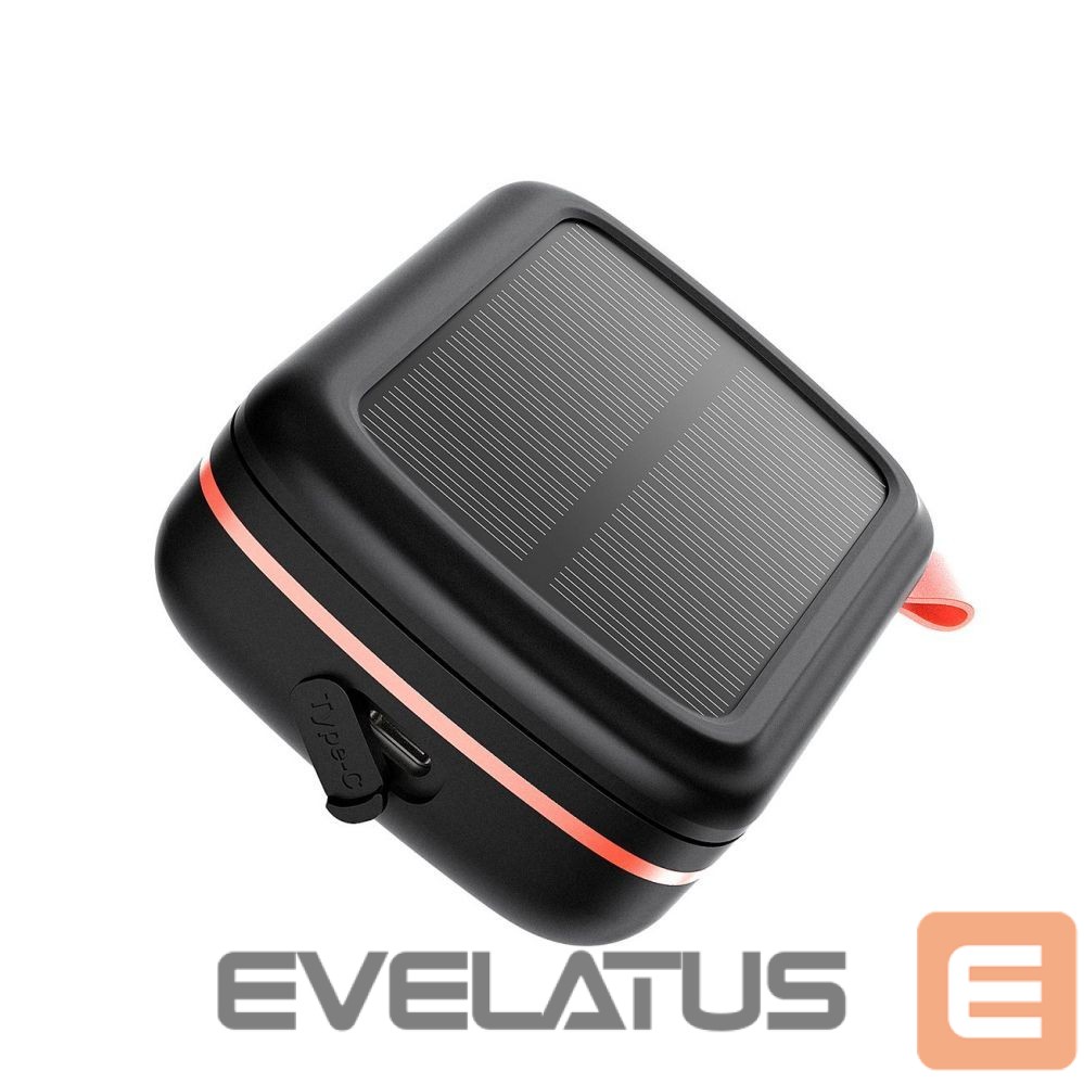 juhtmega kõlarid Choetech Choetech TWS wireless headphones waterproof with solar panel and built-in 2500mAh powerbank black (BH-T05)