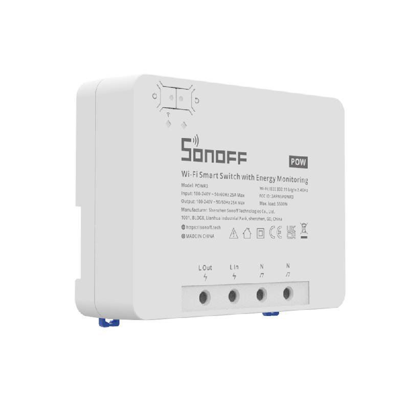 Droon Sonoff Smart WiFi switch with Energy Monitoring Sonoff POWR3 (25A/5500W)