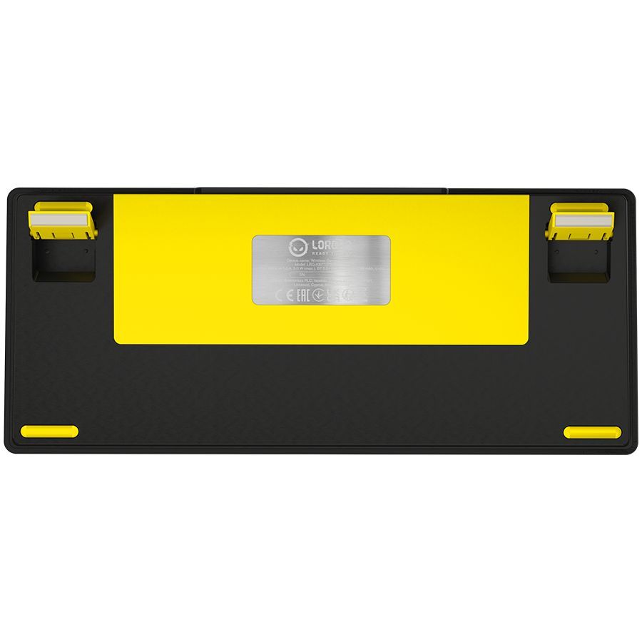 Computer keyboard LORGAR LORGAR KBP7075W, Wireless 75% Mechanical Gaming Keyboard Pro, Black/yellow, EN layout