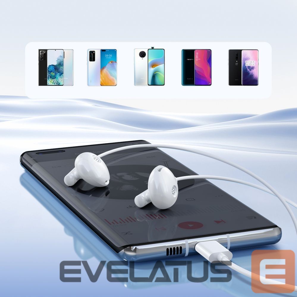 Kõrvaklapid Joyroom Joyroom JR-EC05 USB-C in-ear headphones - white