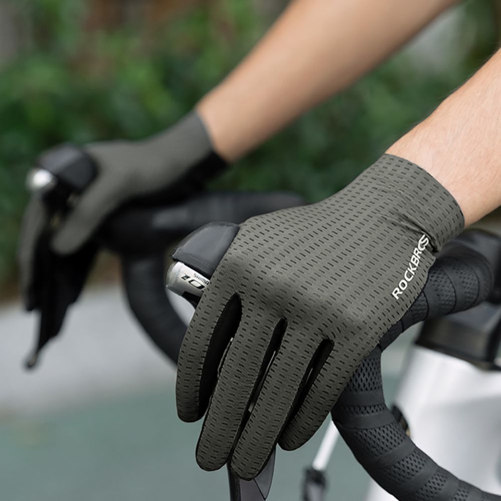 Bicycle accessory Rockbros Rockbros Breathable Full Finger Cycling Gloves, Size: M - Green