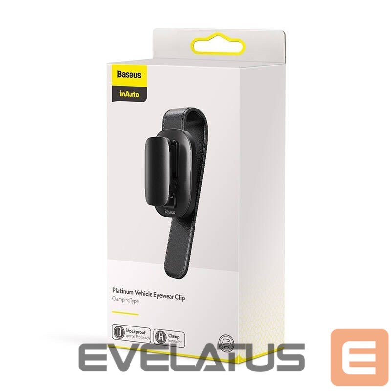 Autotarvikud Baseus Baseus Platinum Vehicle eyewear clip (clamping type) Black